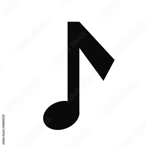 Black single eighth note melody using in music score sheet.