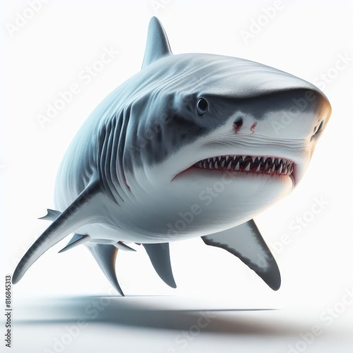 shark isolated on white