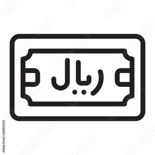 riyal line icon