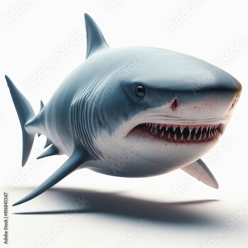 shark isolated on white