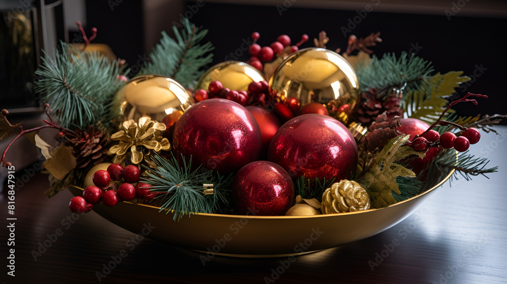 christmas tree and decorations