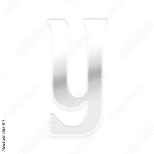 3D Metallic Alphabet Y