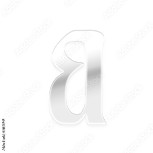 3D Metallic Alphabet A