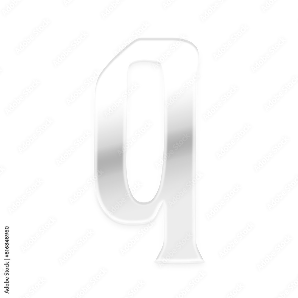 3D Metallic Alphabet Q 3D Metallic Alphabet Q