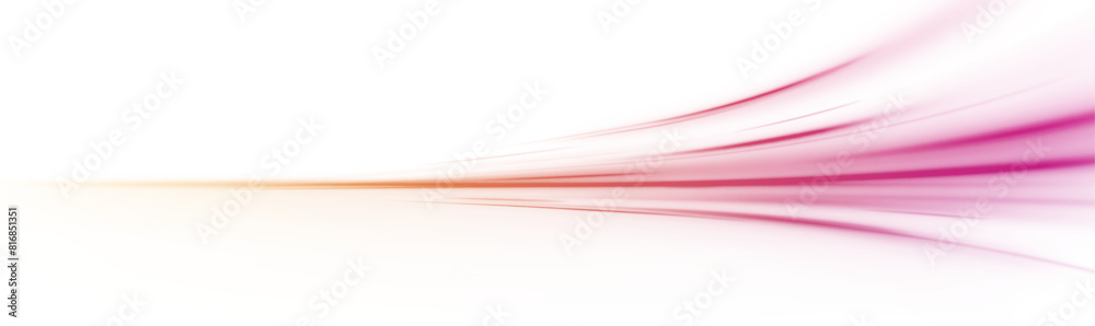 PNG. High speed effect motion blur night lights. Abstract technology light lines background 3d. Long time exposure. Vector	