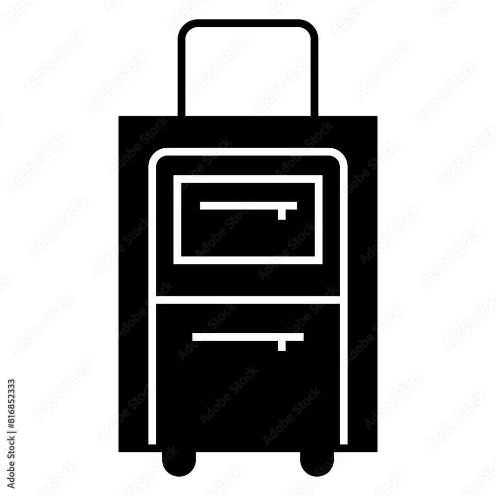 travel bag icon. vacation, tourism and luggage symbol. 
