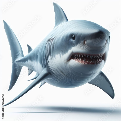 shark isolated on white