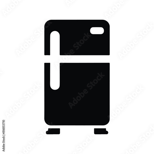 Fridge vector icon isolated on white background.
