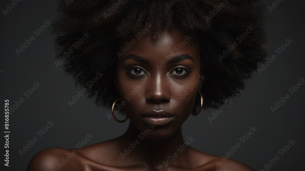 Portrait of beautiful smiling black dark skin Portrait of beautiful smiling black dark skin