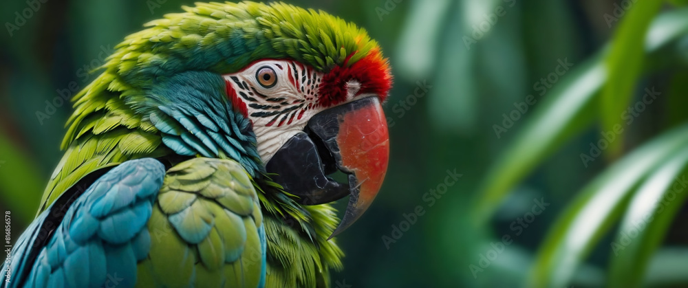 Fototapeta premium Colorful Tropical Macaw Parrot