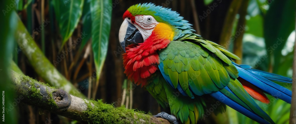 Fototapeta premium Colorful Tropical Macaw Parrot