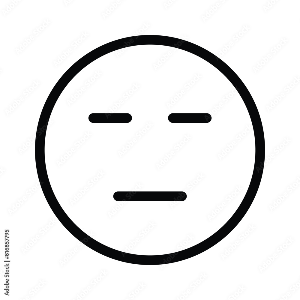 Expressionless, neutral emoji icon design, ready to use vector Expressionless, neutral emoji icon design, ready to use vector