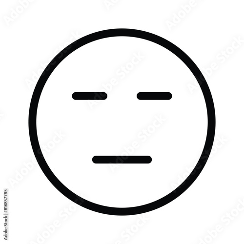 Expressionless, neutral emoji icon design, ready to use vector