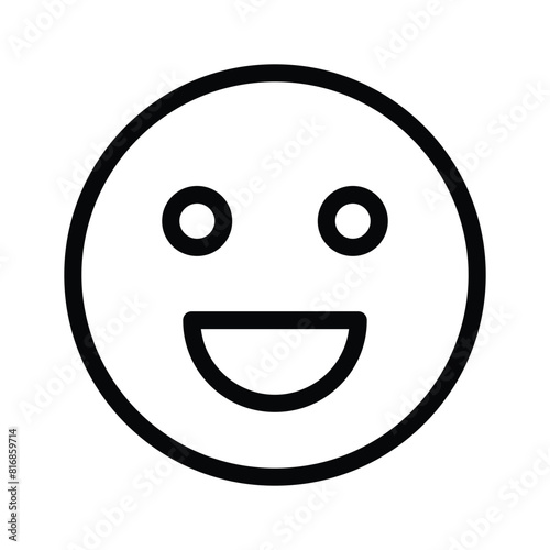 Creative vector of happy face emoji in modern style