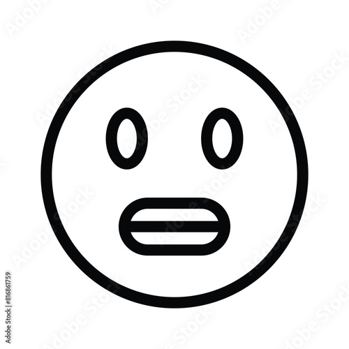 Scared emoji icon design, ready to use vector