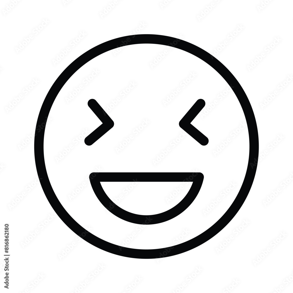 Creative vector of happy face emoji in modern style Creative vector of happy face emoji in modern style