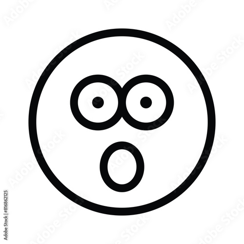Oh My God expression emoji vector design, editable vector