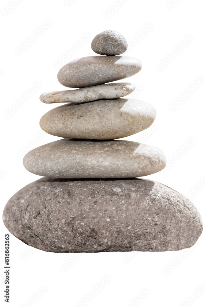 Pyramid of stones isolated. Concept of sustainable slow life Pyramid of stones isolated. Concept of sustainable slow life