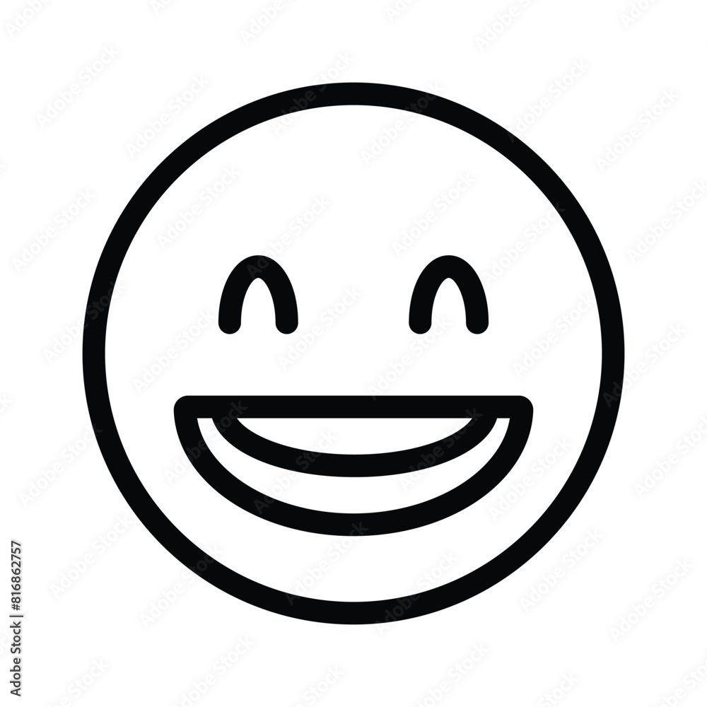 An editable icon of laughing emoji, easy to use and download An editable icon of laughing emoji, easy to use and download