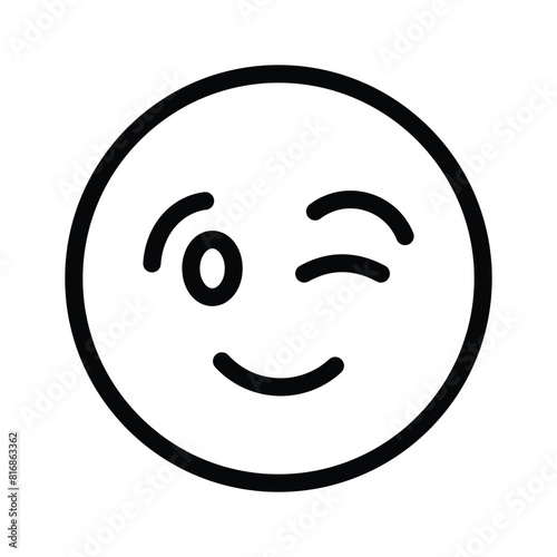 Check out this beautiful winking emoji vector design