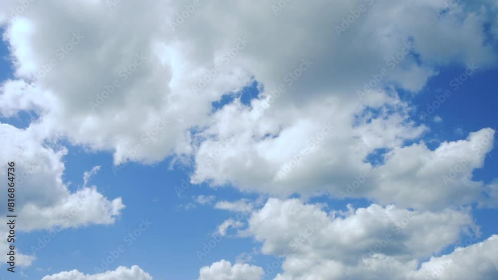 blue sky and white clouds time lapse