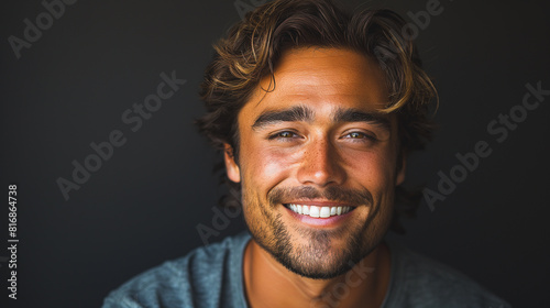 A man with a beard and a smile is smiling at the camera © CreativeIMGIdeas