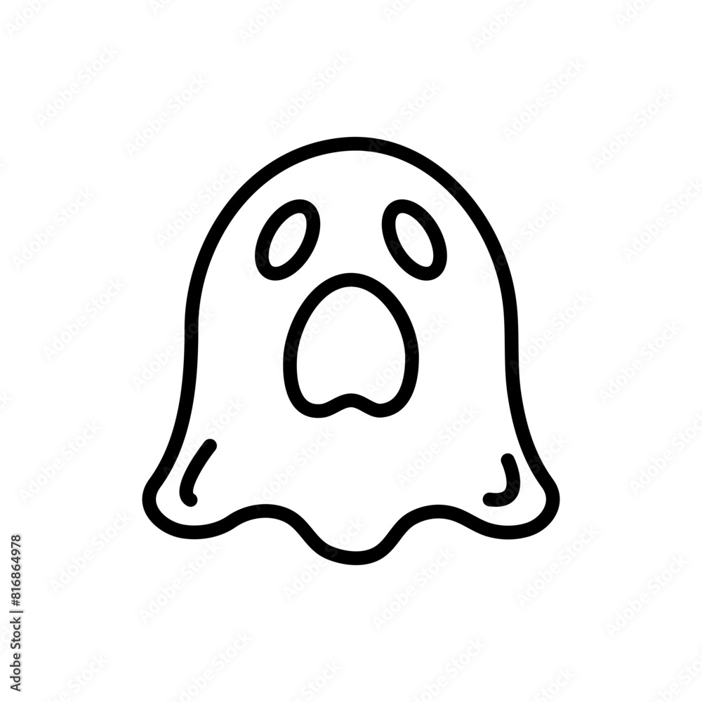 Ghost line icon. Ghost icon. Halloween icon isolated on white background. Transparent background, minimalist symbol. Vector images Ghost line icon. Ghost icon. Halloween icon isolated on white background. Transparent background, minimalist symbol. Vector images