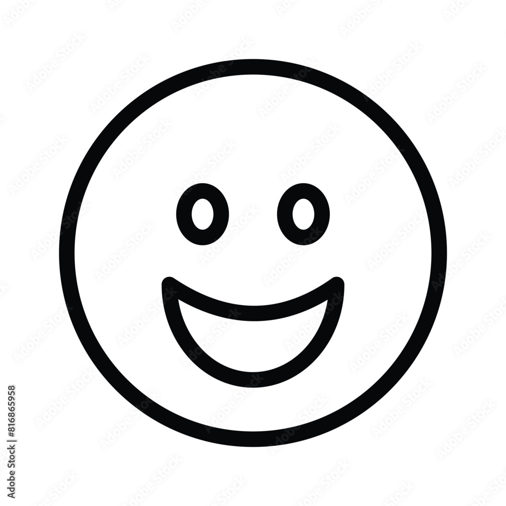 Creative vector of happy face emoji in modern style Creative vector of happy face emoji in modern style