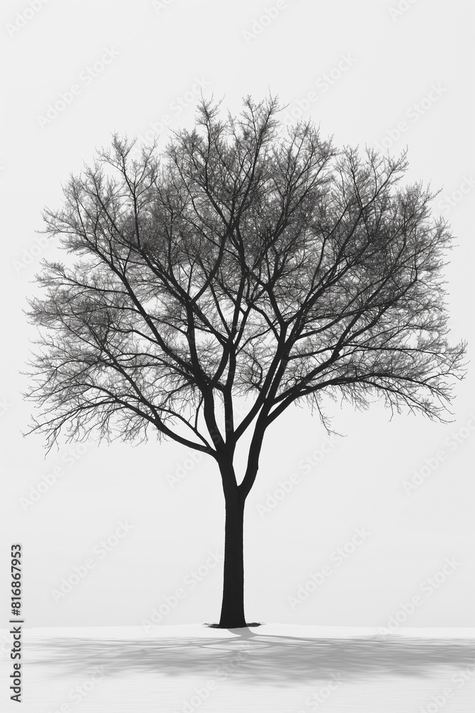 A tree is standing alone in a field A tree is standing alone in a field