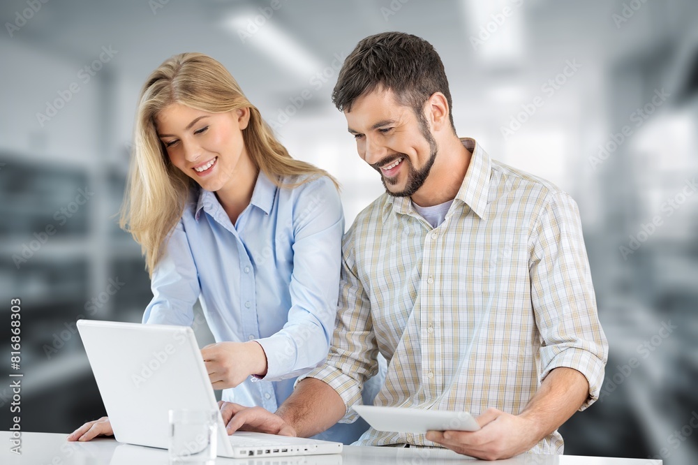 Professional executive couple working at meeting Professional executive couple working at meeting