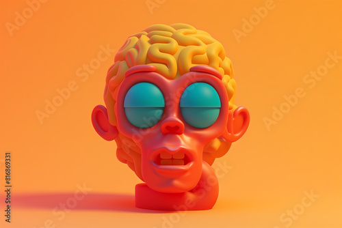 creative funny 3d icon style illustration isolated