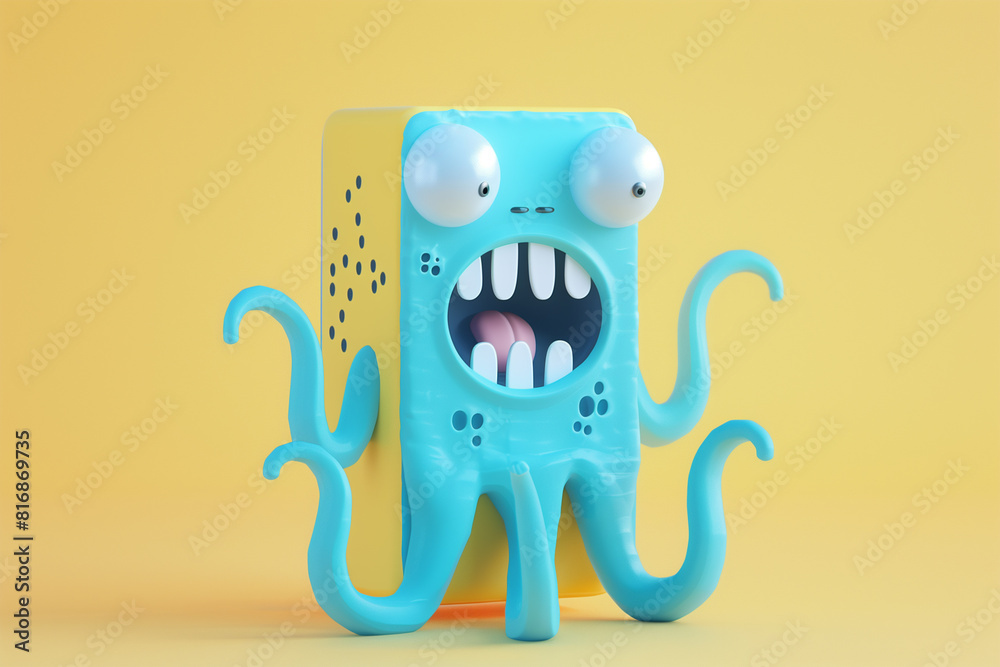 Fototapeta premium creative funny 3d icon style illustration isolated