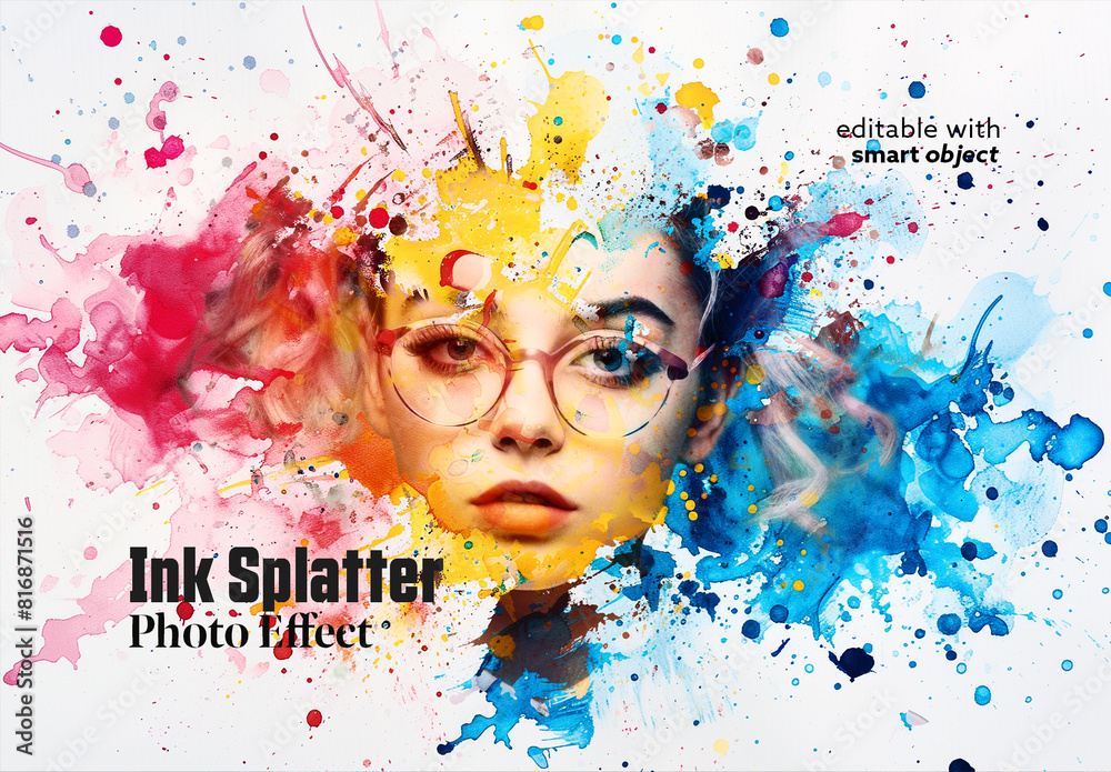 Splater Effect Ink Splatter Effect. Contains Ai Elements Stock Template | Adobe Stock