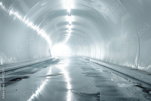 Surreal white tunnel, where the mind's eye sees beyond the tangible.
