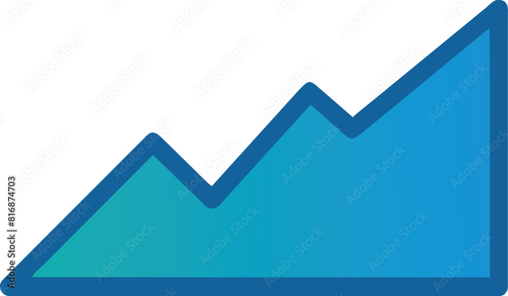 Growing chart icon. suitable for business and financial applications Growing chart icon. suitable for business and financial applications