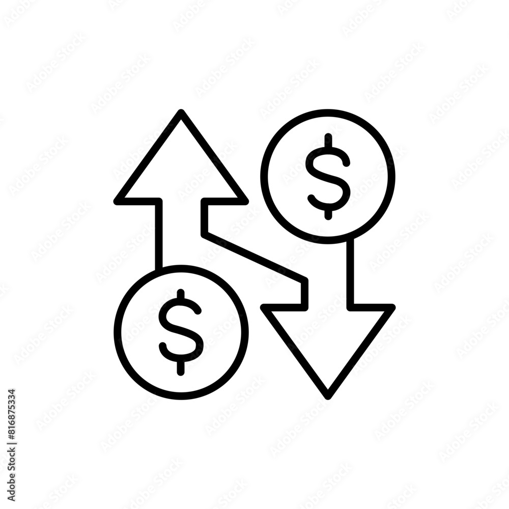 Stock Market outline icons, minimalist vector illustration ,simple transparent graphic element .Isolated on white background Stock Market outline icons, minimalist vector illustration ,simple transparent graphic element .Isolated on white background