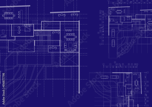 Floor plan designed building on the drawing.