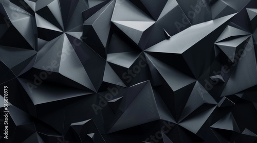 Animated abstract, dark geometric background, 4k seamless looped video, 3D rendering