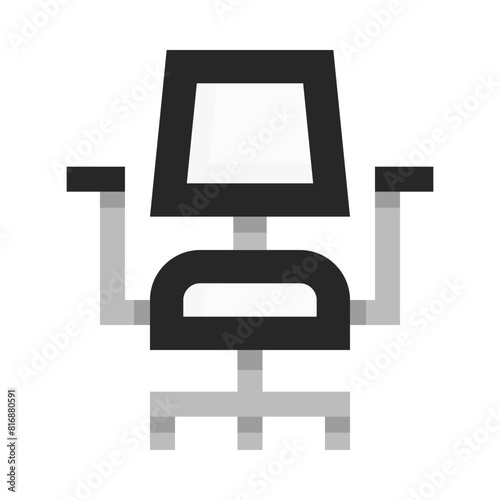 Office Gaming Chair Flat Icons