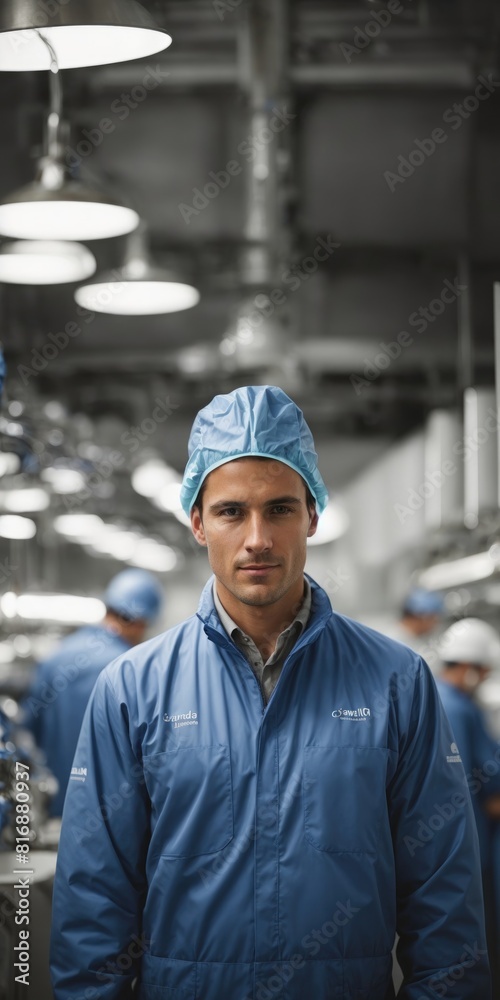 Portrait of a man in a factory Portrait of a man in a factory