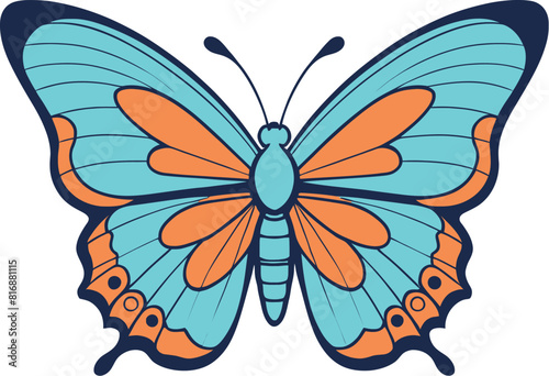 Monarch butterfly vector illustration isolated on a white background