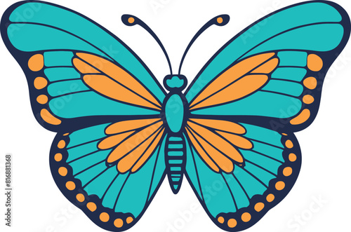 Monarch butterfly vector illustration isolated on a white background
