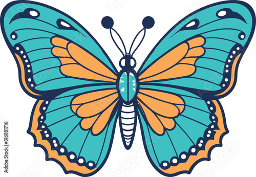 Monarch butterfly vector illustration isolated on a white background