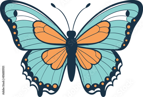 Monarch butterfly vector illustration isolated on a white background