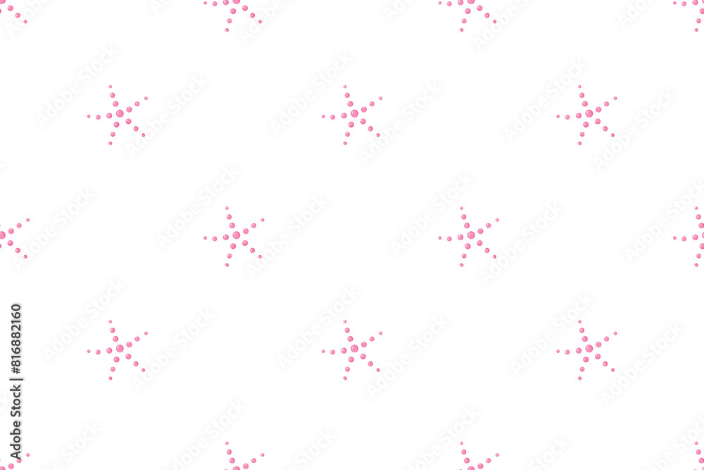 Seamless pattern. Pink bubbles starfish on a white background. Seamless pattern. Pink bubbles starfish on a white background.