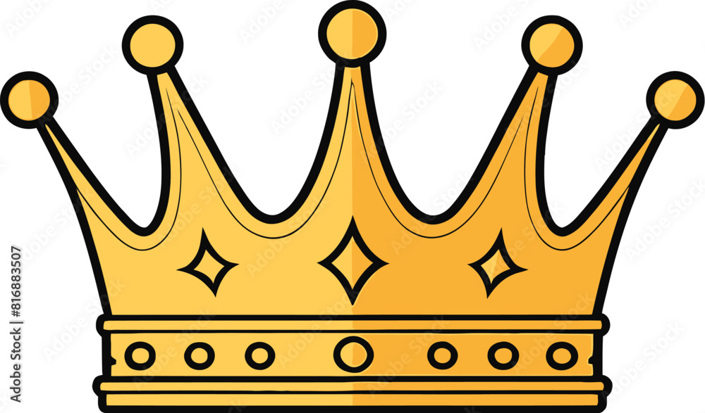 A golden crown vector illustration clip art design A golden crown vector illustration clip art design