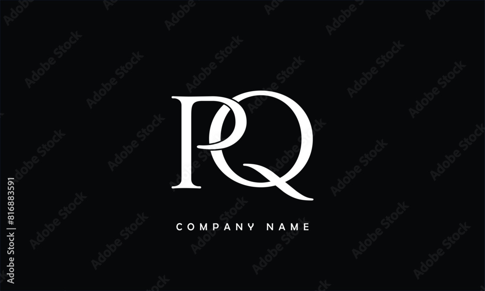 PQ QP P Q Abstract Letters Logo Monogram PQ QP P Q Abstract Letters Logo Monogram