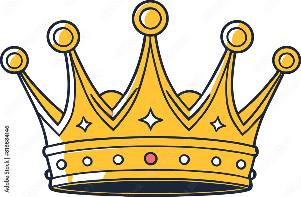 A golden crown vector illustration clip art design A golden crown vector illustration clip art design