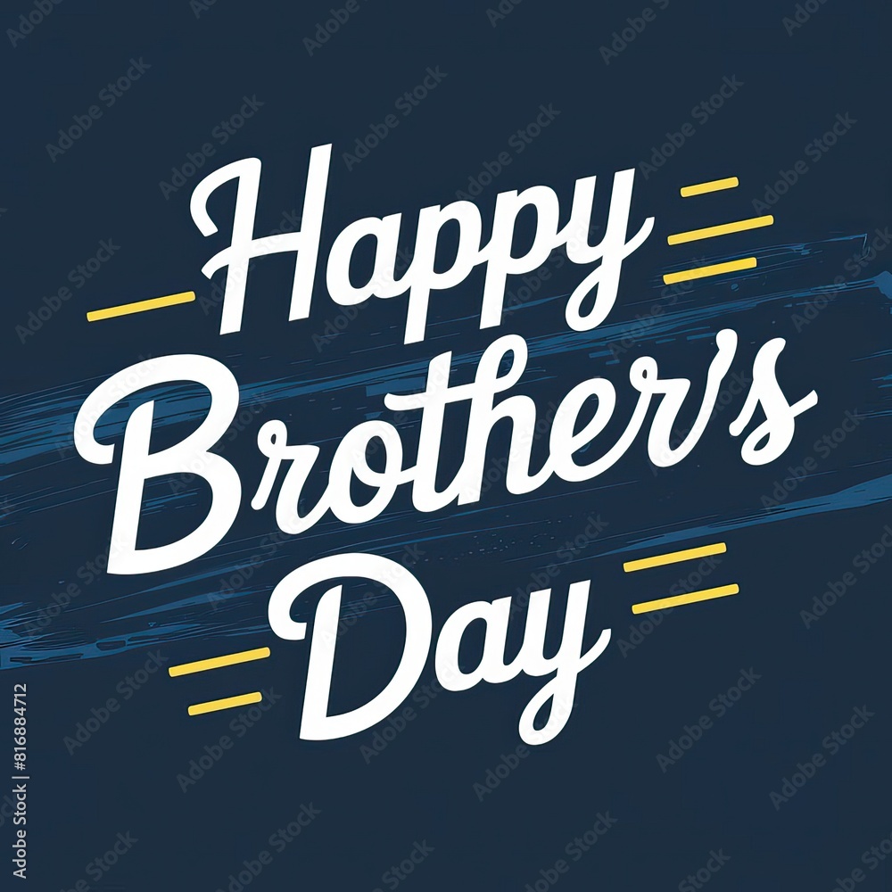 Obraz premium National Brother's Day, post, National Brother's Day calligraphy, Social Media Poster, Kids, Brothers, text, day, typography, Happy National Brother's Day, May 24. illustration, font,