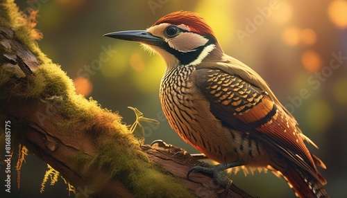 Bird woodpecker photorealistic, detailed, colorful, high-contrast, woodpecker,oiseau, nature, animal, faune, birds 